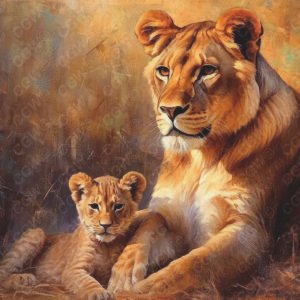 LC002-Lioness and Cub