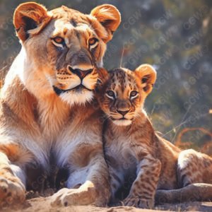 LC003-Lioness and Cub