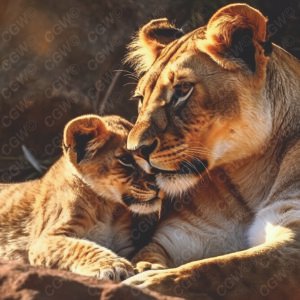 LC005-Lioness and Cub